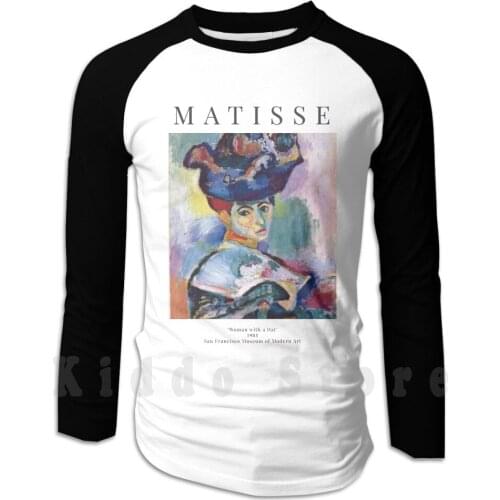 Henri Matisse-Woman With A Hat-Exhibition Poster hoodies long sleeve Henri Matisse Museum Matisse French Moma