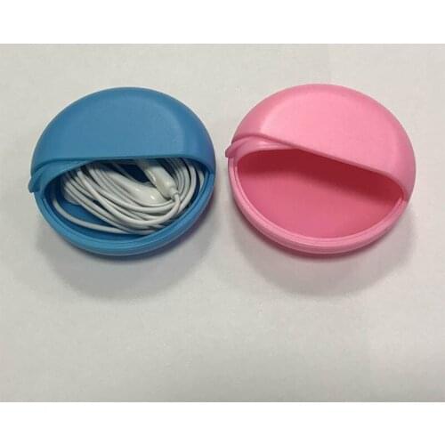 1pcs data cable storage box 7.5 * 3cm rotating cover earphone container Home accessories Easy to carry