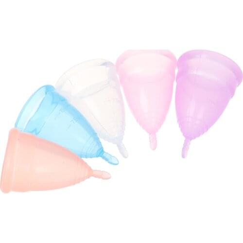 1pcs Menstrual Cup Female Reusable Soft Silicone Menstrual Cup Period Feminine Soft Medical Moon Cups S/L