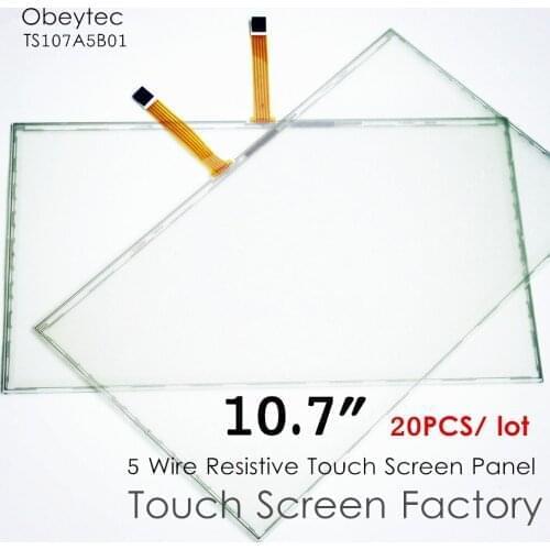 20PCS! Obeytec 10.7" Five-wire Touch Screen Panel, Glass touch screen technology, AA 216.96*135.8 mm, TS107A5B01