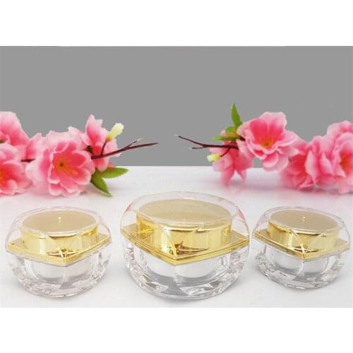 5g/10g High-grade Empty Cosmetic Packaging Acrylic Eye Cream Face Cream Jar Refillable Small Sample bottle Cosmetic Container