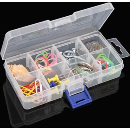 8 grid Detachable plastic storage box Jewelry Fishing gear Toy building blocks accessories parts desktop practical Sundry Case