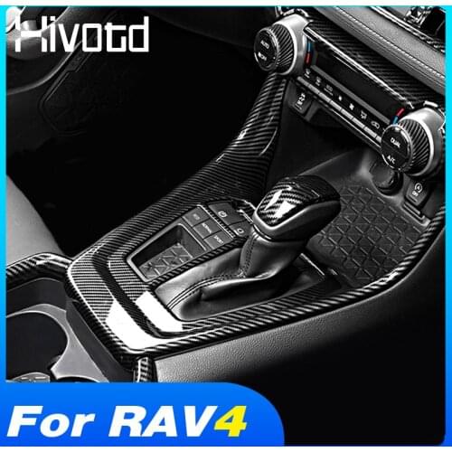 For Toyota Rav4 2019 2020 Accessories Central Console GearShift Decoration Panel Cover Interior Modification Frame Car Styling