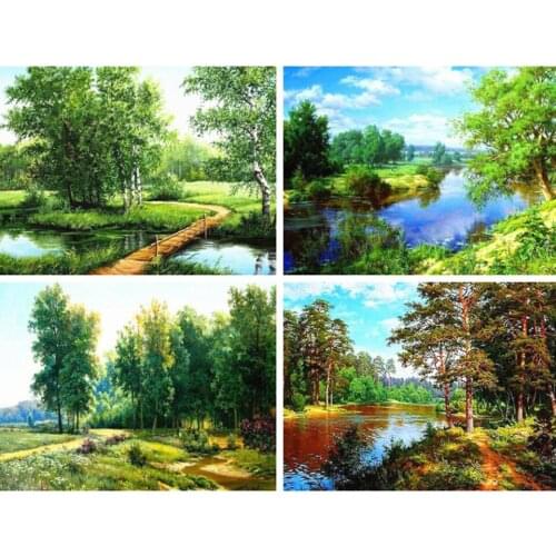 AZQSD Diamond Painting 5d Summer Cross Stitch Rhinestones Diamond Embroidery Scenery Gift Handicrafts Home Decor Needlework