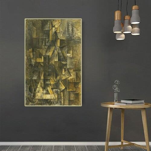 Citon Pablo Picasso《Ma Jolie,1911-1912》Canvas Oil Painting Artwork Poster Picture Modern Wall Decor Home Living room Decoration