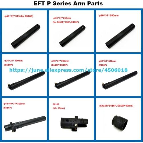 EFT E410P E416P E610P E616P 30mm 35mm 40mm Frame Folding Arm Agricultural Spray Drone Carbon Tube Aluminum Tube