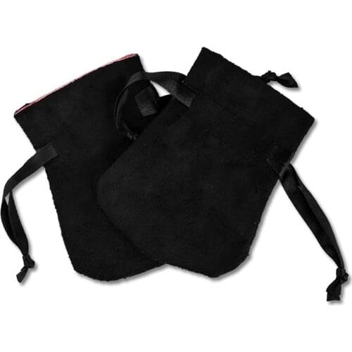 GPY Black Ribbon Flannel Bag Pouch For Bead Charm Earrings Necklace jewellery organizer Packaging Jewelry Organizer Joyero gift