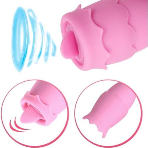 IKOKY Nipple Sucker Clitoris Licking Stimulator Sex Toys for Woman Masturbator Tongue Vibrator G Spot Breast Enlarge Massager