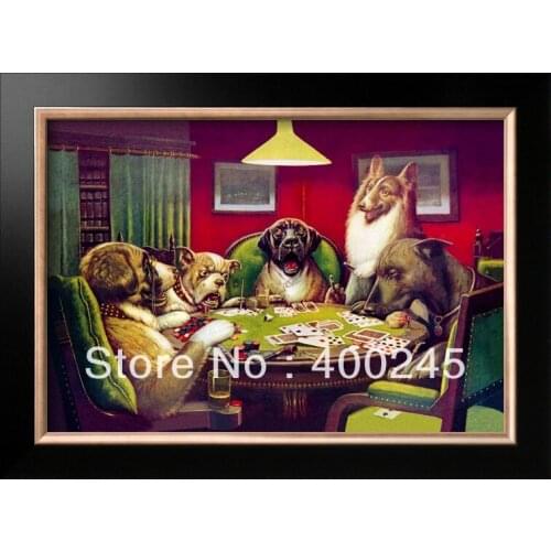 Oil painting canvas abstract oil painting dog Modern art Waterloo by C. M.Coolidge canvas Hand painted High quality free ship