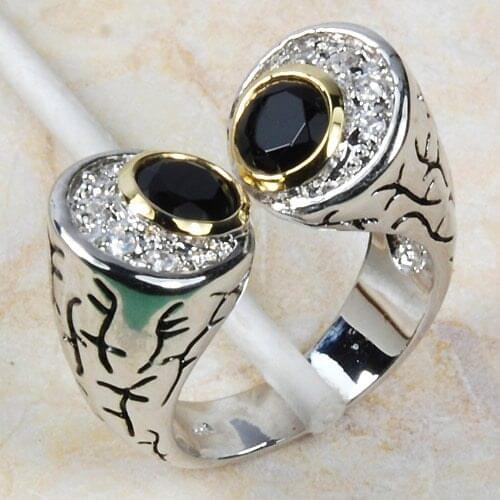 Wholesale & Retail Brand New Black Onyx 925 Sterling Silver Ring Free Shipping R433 USA size 6 7 8 9 10