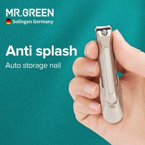 MR.GREEN Nail Clippers Anti Splash Stainless Steel Nail Cutters for Manicure Toenail Fingernail Manicure Trimmer Professional