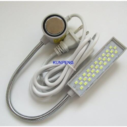 Consew 30-LED 110V Sewing Machine 7" gooseneck Lamp light Magnetic base + plug # TD-30WP 110V-220V