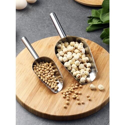 Ice shovel stainless steel thick large rice flour food multi-purpose shovel popcorn melon seeds special shovel