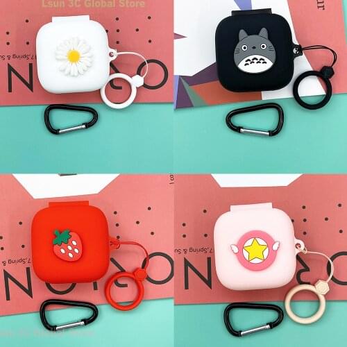 Cute Cartoon Silicone Case for OPPO Enco W51 Case TWS Biuetooth Earphone Cover Shockproof Portable Headset Box Decoration