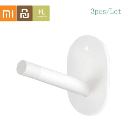Happy Life Little Adhesive Multi-Function Hooks/Wall Mop Hook Strong Bathroom Bedroom Kitchen Wall Hooks 3kg Work From Xiaom MI