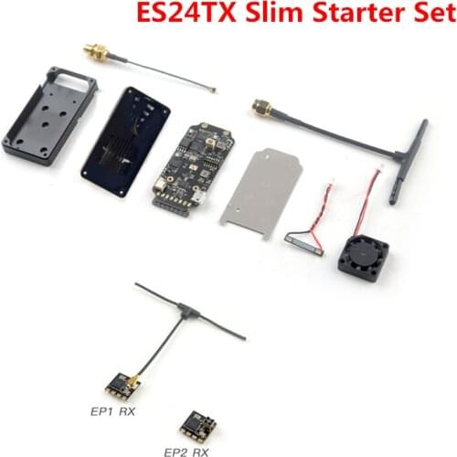 HappyModel 2.4G ExpressLRS Starter Set ES24TX Slim 2.4G NanoTX with 3PCS 2.4G EP1 EP2 RX for TBS Tango2 Pro FRSKY X-Lite X9 Lite