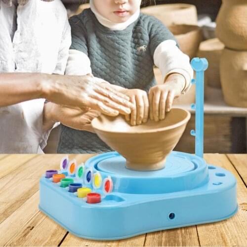 Pottery Toys 2 Gears Educational Electric Children Craft Paint Kit for School