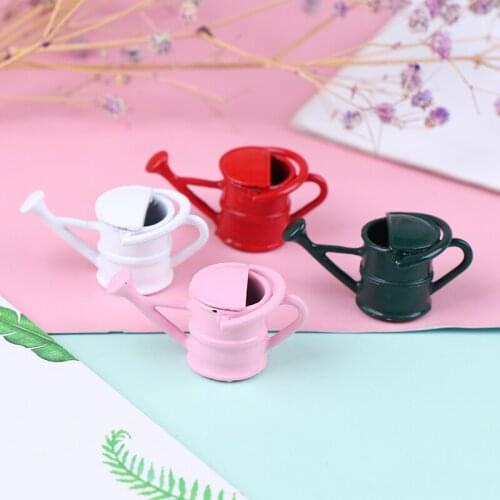 New 1:12 Dollhouse Watering Can Garden Sprinkle Flower Pot Miniature Decor Doll House Accessories Classic Toys