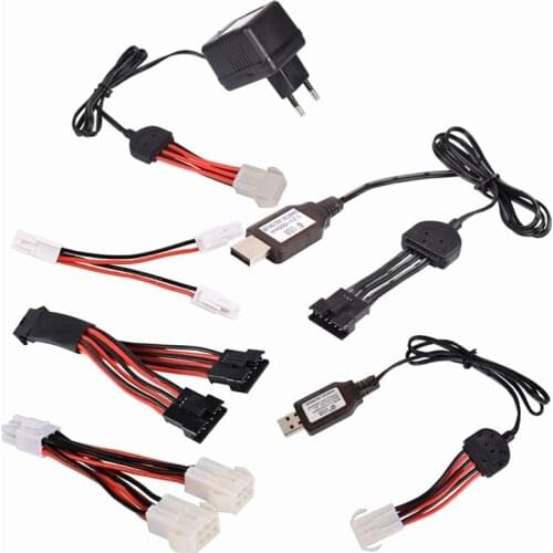 Upgrade Compatibilization line and 9.6v Charger For S911 S912 9115 9116 9120 RC Monster Truck Battery Charger EL-6P SM-6P Plug