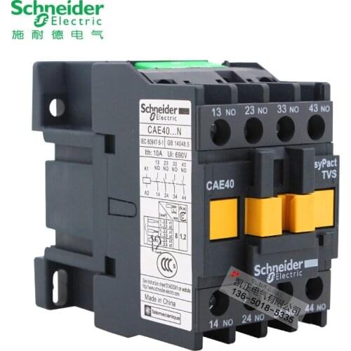Genuine Schneider contactor intermediate relay CAE40M5N 4 groups normally open CAE40F5N CA2-DN40