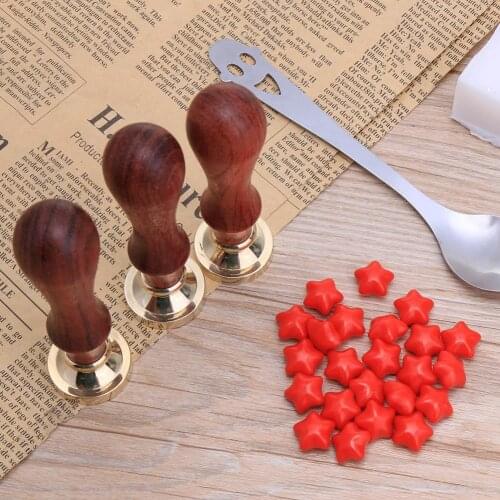 Retro Pattern Sealing Wax Seal Stamp Plant Pattern Wood Handle Wax Seal Stamp For Documents Wedding Invitations Customs Crafts