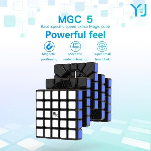 [Picube]YJ MGC 5 Cube 5x5 magnetic magic-cube 62mm Stickerless YongJun MGC5 5x5x5 magnets puzzle speed cubes educational toys