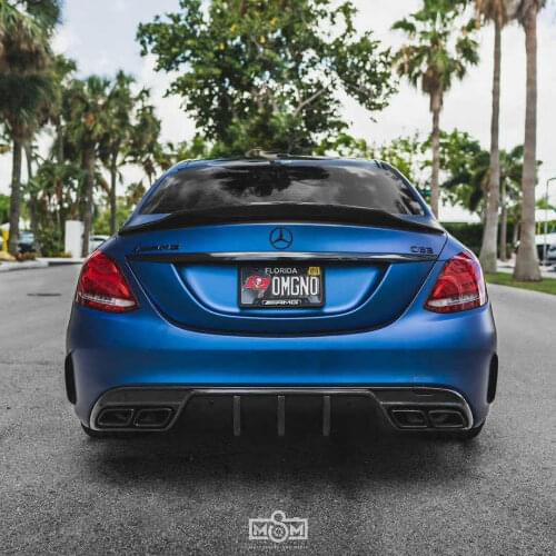 Suit For C-class Benz W205 Coupe C63s Specially Modified Sports Carbon Fiber Rear Lip and Chin