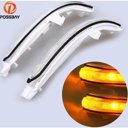 POSSBAY Fit for 2006-2007 Honda Accord Hybrid Sedan Left/Right Side Mirror Lamp Car Rearview Mirror LED Turn Signal Lights