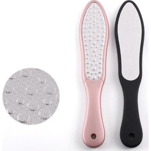 Professional Double Sided Stainless Steel Foot Rasp Heel File Hard Skin Callus Remover Scrubber Pedicure Grinding Feet Care Tool