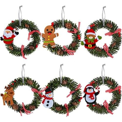 1x Christmas Pine Wreath Mini Christmas Wreaths Pine Cones Wreath Front Door Christmas Holiday Indoor Decorations for Home Party