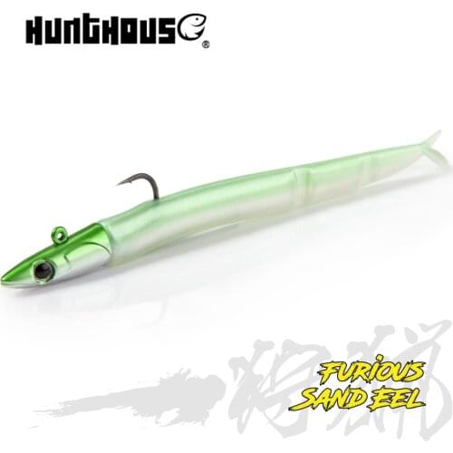 HUNTHOUSE Black Minnow Soft Lure JIG Head Minnow 115MM/9G Easy Shiner Wobblers Double color Fishing For Bass GT