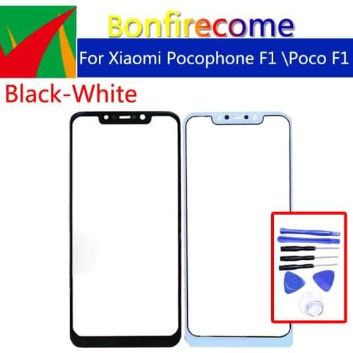 6.18" Touchscreen For Xiaomi Pocophone F1\ Poco F1\M1805E10A Touch Screen Front Panel Glass Lens Outer Glass
