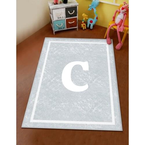 Grey white C letter patterned modern carpet runner round carpet kitchen carpet free shipping soft tissue bedroom living room