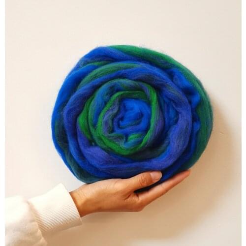 Wool Blended Wool Roving 50g Merino Mixed Hand Dyed Wool Top Art Needle and Wet Felting Supplies Needle Felting Diy Wool (NO.13)