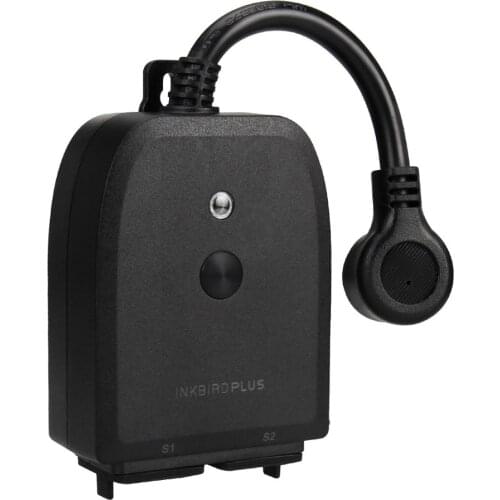 INKBIRD INK-WP03 IP44 Rated Waterproof Outdoor Plug Wi-Fi Outlet Works with Alexa&Google Remote Controlled with Voice Controlled