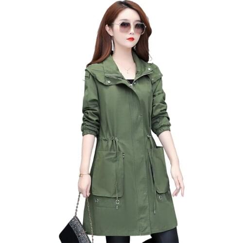TQGQG Women's Long Trench Coats