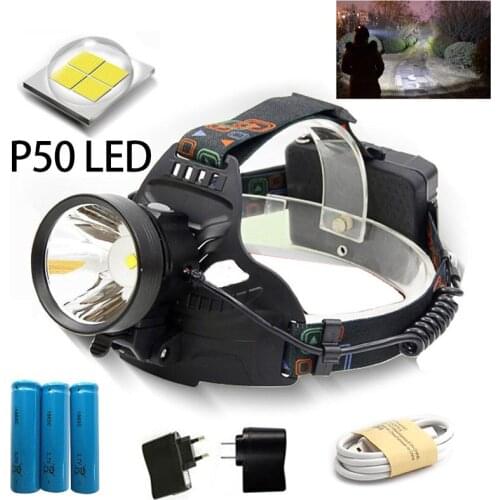 High Powerful xhp50.2 USB LED Headlight Headlamp Flashlight Rechargeable Torches Fishing Hoofdlamp Lampe Frontale Fish Lighting