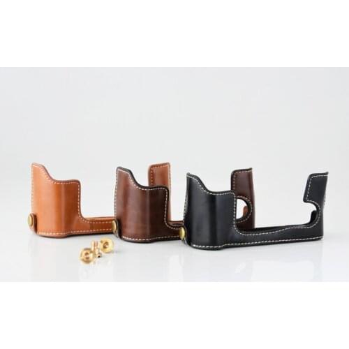 Pu Leather Case Bottom Opening Version Protective Half Body Cover Base For Fujifilm X-E3 XE3 Digital Camera