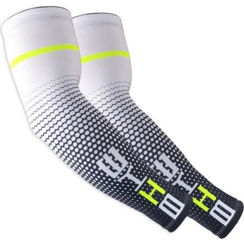 1 pair Sports Arm Compression Sleeve Basketball Cycling Arm Warmer Summer Cooling Running UV Sunscreen Protection