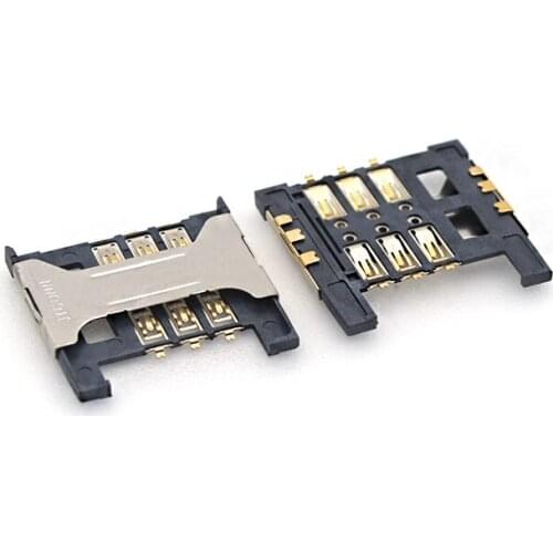 1PCS original New 6P sim card socket holder connector for xiaomi 1 tray slot