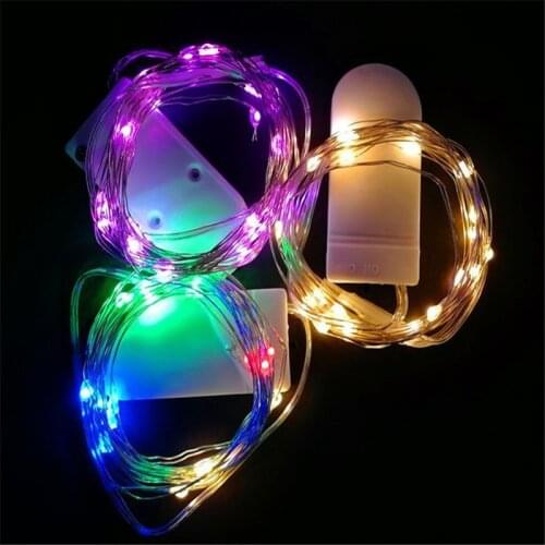 1 Pc Holiday String 2M 1M LED Creative Color Battery Box of Copper Lamp Series Mini Small Decorative Flexible Lights