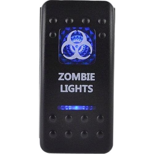 12V LED Car On Off Rocker Toggle Switch Waterproof Fog Light Lamp Car Push Button Switch ON/OFF 5 Pin Blue LED Light