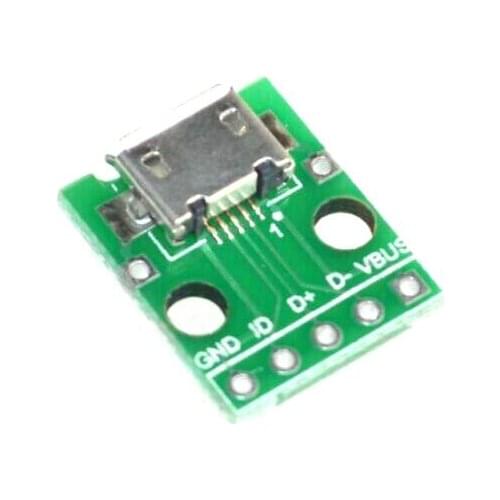 20pcs MICRO USB TO dip Adapter 5PIN SOCKET CONNECTOR PCB Converter