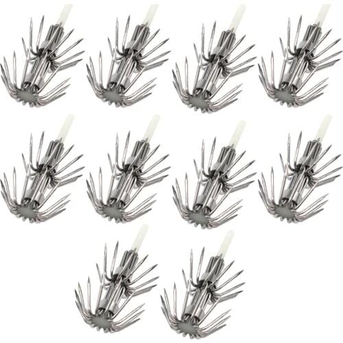 20pcs Luminous Squid Lure Hooks Dual-layer Hooks Egi Jig Hook Hard Baits Night Fishing Tackle 4