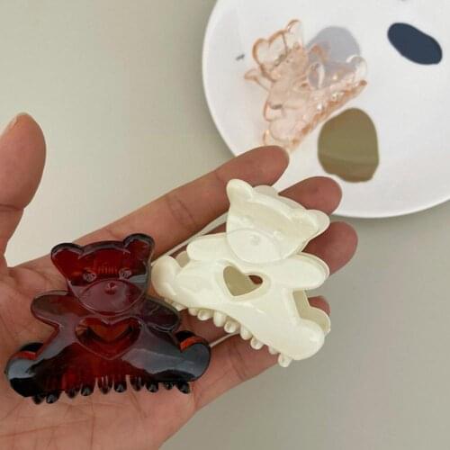 2021 Lovely Bear Hair Clip Hair Claw Clamp For Women Crab Hairpin Hair Headwear Hair Headband Hair Accessories Girls Washfa R7E5