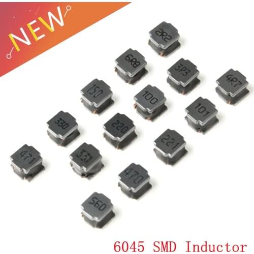 70Pcs=14 Values SMD 6045 Power Inductor 2.2UH-470UH Chip Inductors High Quality 6045 Wire Wound Chip winding inductance
