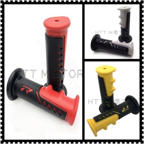 Aftermarket free shipping motorcycle parts 7/8" Gray "R" Hand Grips For YAMAHA 600R R1 ATV QUAD JET SKI yellow red