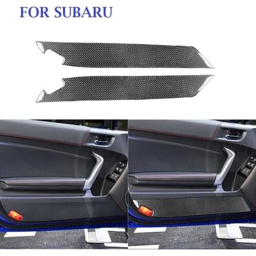 Fit For Subaru BRZ Toyota 86 GT86 17-19 Carbon Fiber Sticker Door Panel Reflector Anti-Kick Pads Interiors Car Accessories