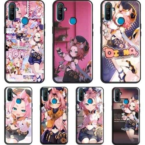 Diona Genshin Impact For OnePlus 9 Pro 7 8 Pro 8T Nord 9R Case For Realme 8 Pro C3 C21 GT Neo 6 7 Q3 Pro Cover
