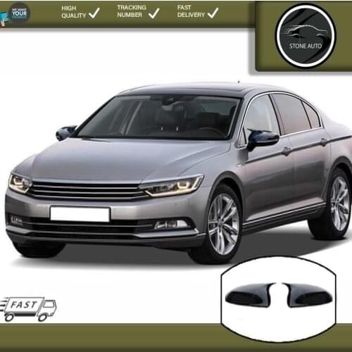 FOR VW PASSAT B8 BAT BATMAN MIRROR COVER PİANO BLACK Car Accessory BLACK Tunnıng Auto Sport Special Design New Style